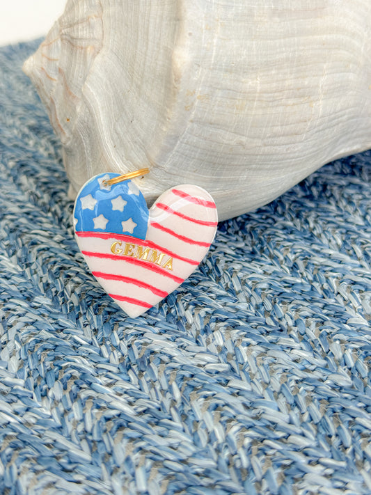 All American Heart Pet ID Tag