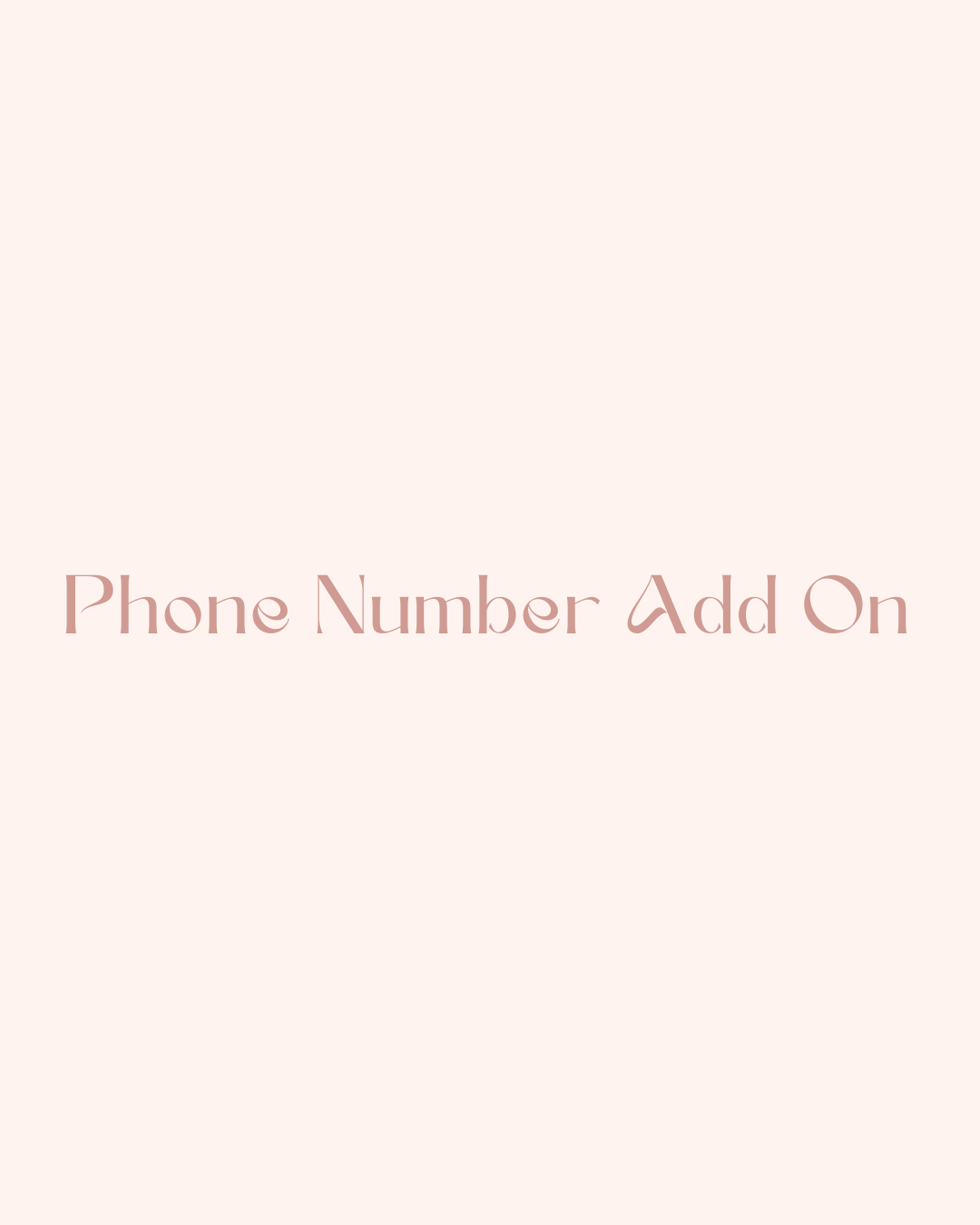 Phone Number Add On