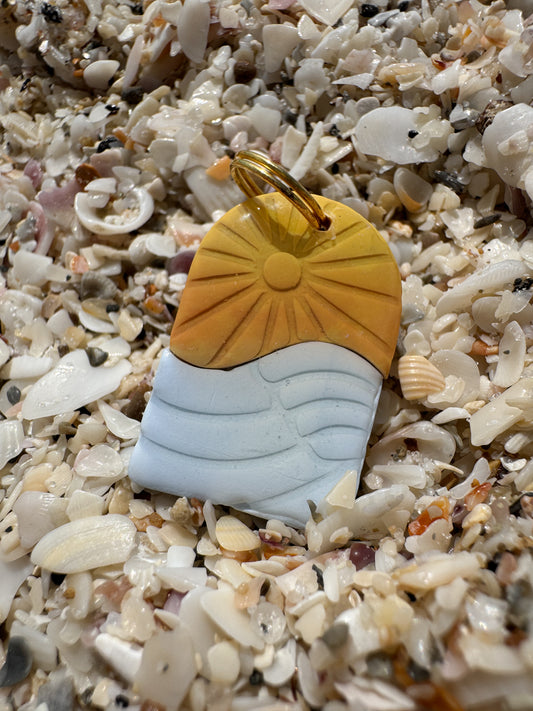 Beach Sunset Pet ID Tag