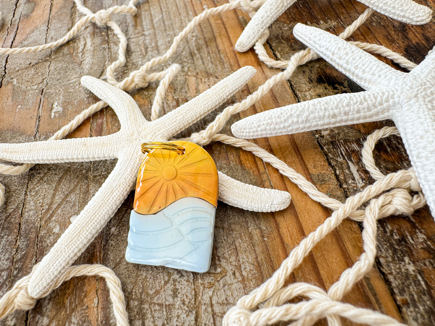 Beach Sunset Pet ID Tag