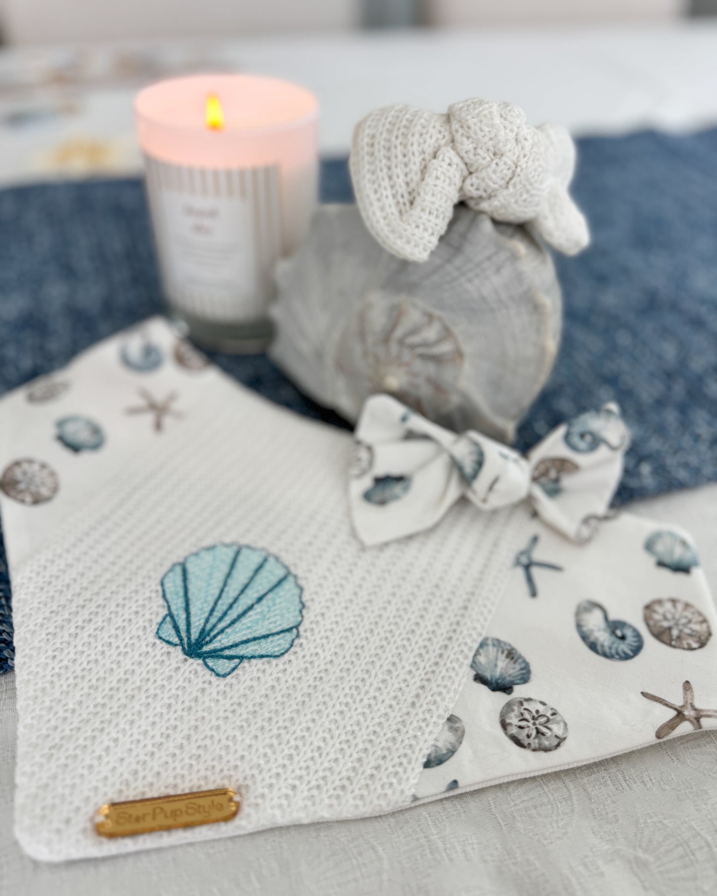 Coastal Lace Dog Bandana
