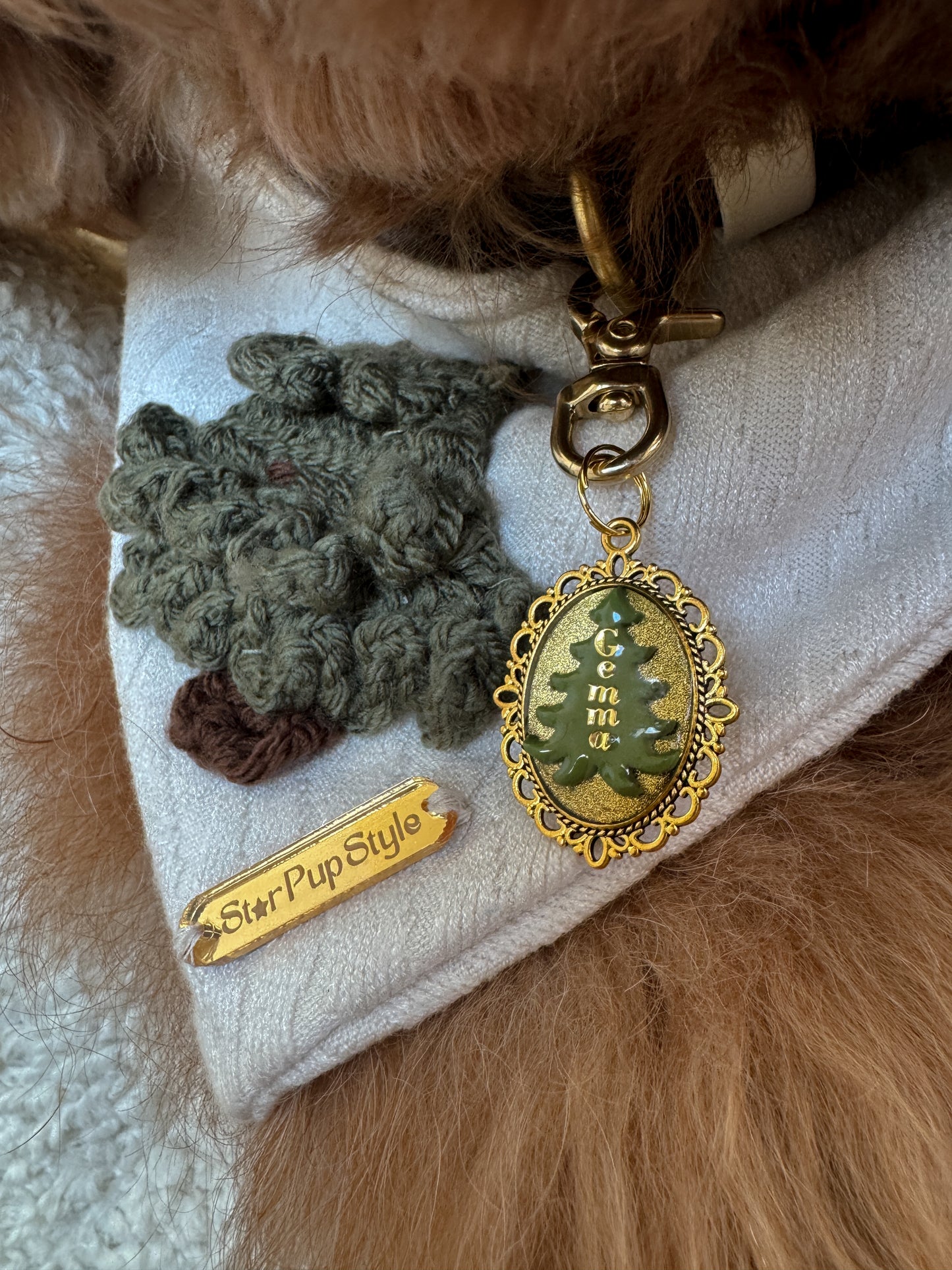 Gold Tree Pet ID Tag
