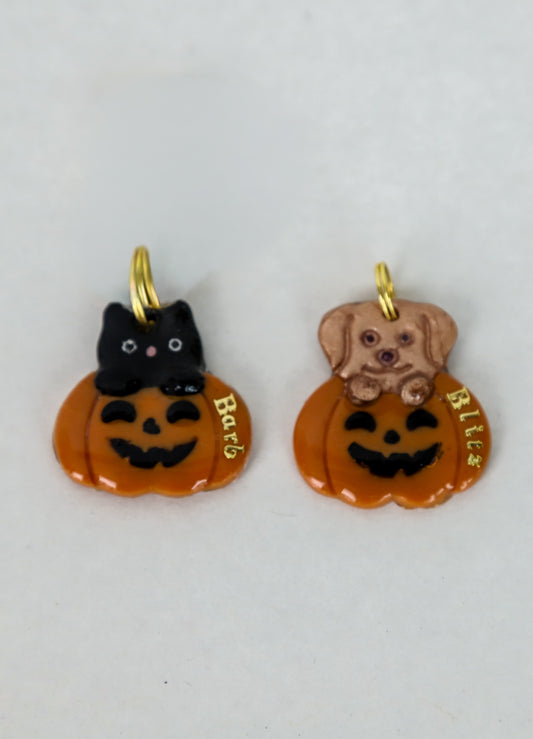 Pupkin and Kittenkin - Clay Pet ID Tag