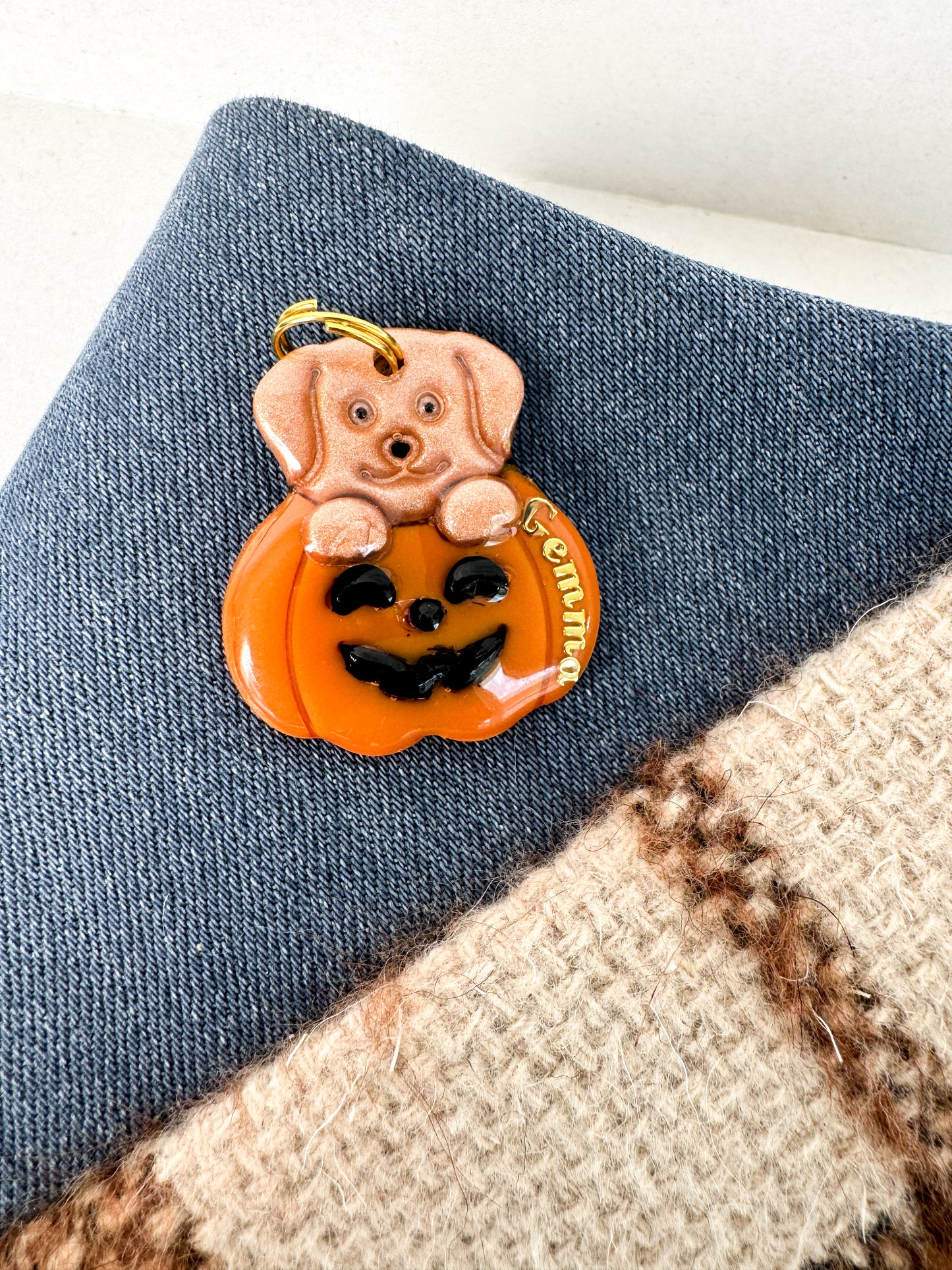 Pupkin and Kittenkin - Clay Pet ID Tag