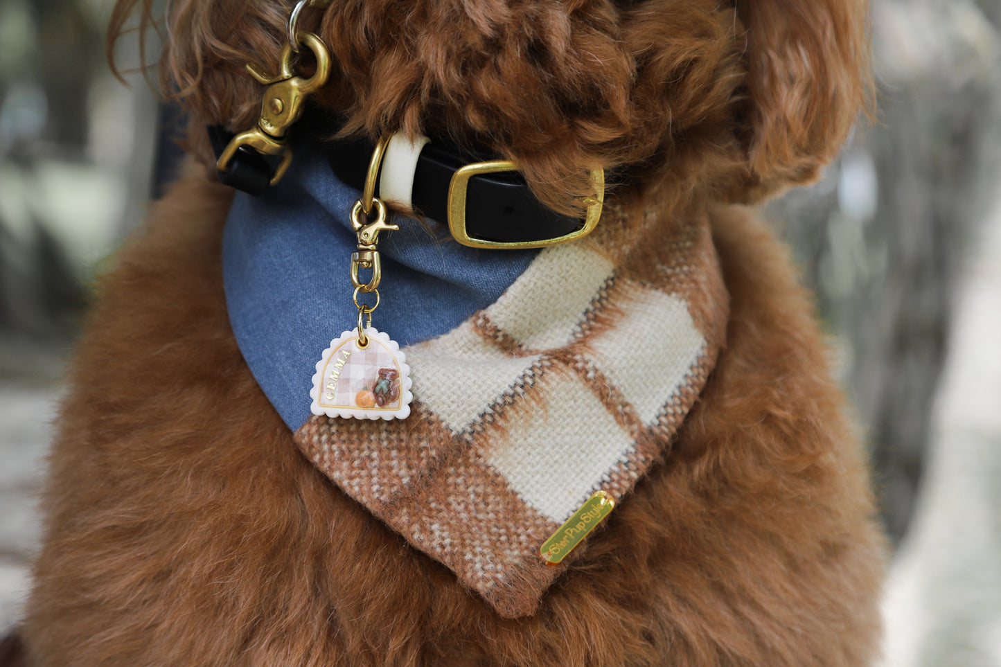 Plaid & Blue Dog Bandana