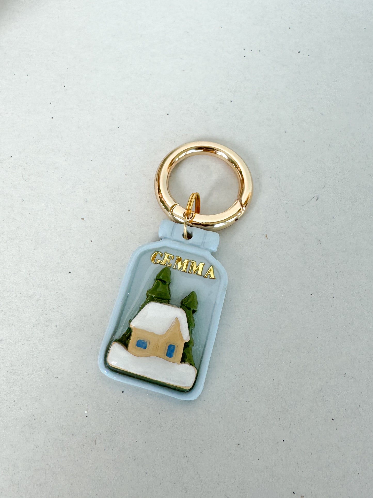 Snow Globe Pet ID Tag