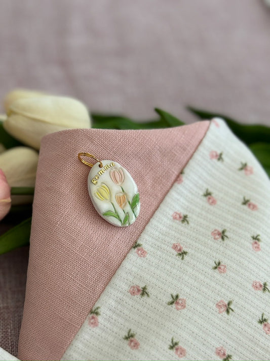 Tulip Garden Pet ID Tag